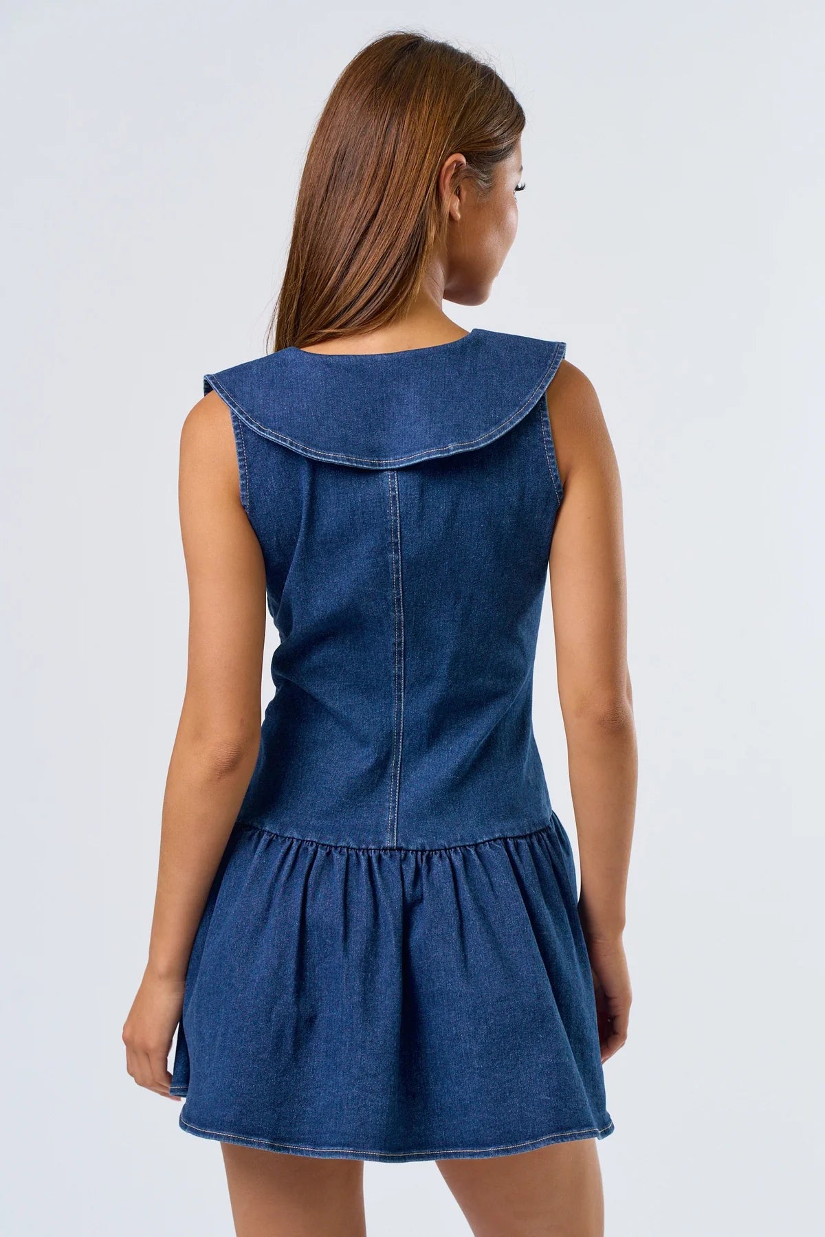 Denim Bib Mini Dress