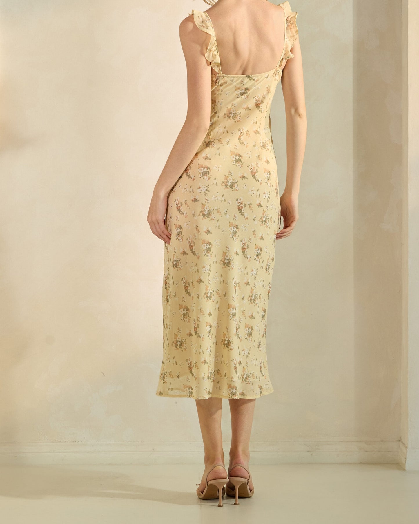 Printed Chiffon Floral Dress
