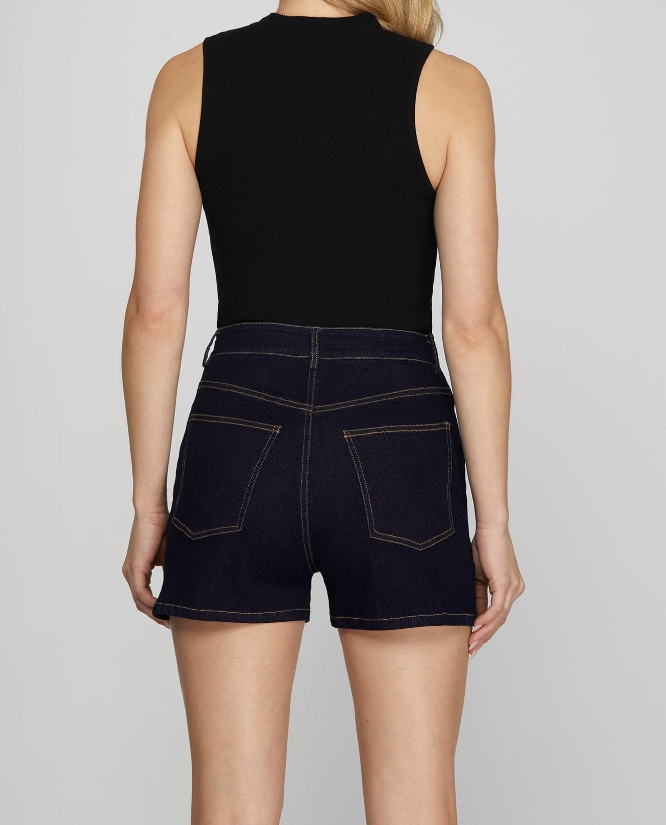 Stretched Denim Shorts