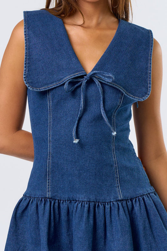 Denim Bib Mini Dress